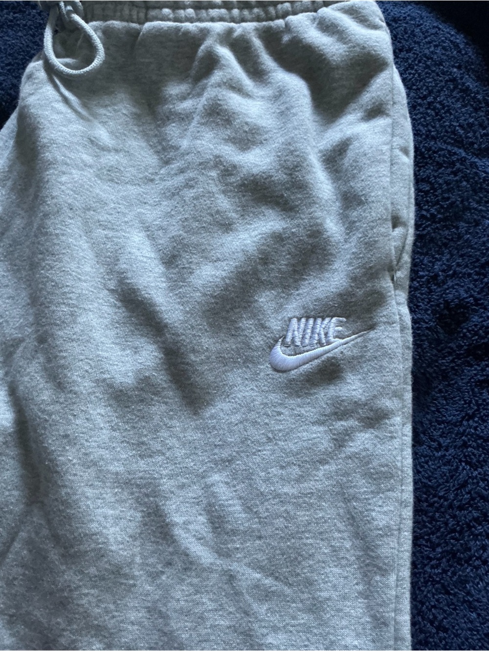 Nike Gray Embroidered Swoosh Joggers